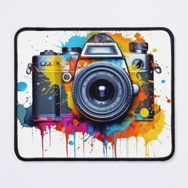 Item preview, Vintage Camera Watercolor Splash - Colorful Photography Art designed and sold by gokhanuzen.