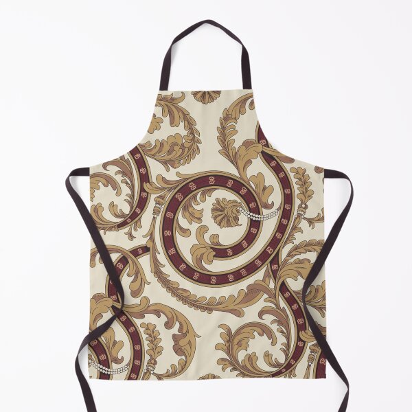 Item preview, Luxurious Baroque Acanthus Scroll Pattern | Maroon Gold Pearl Seamless Repeat designed and sold by Midnight Veil Designs.