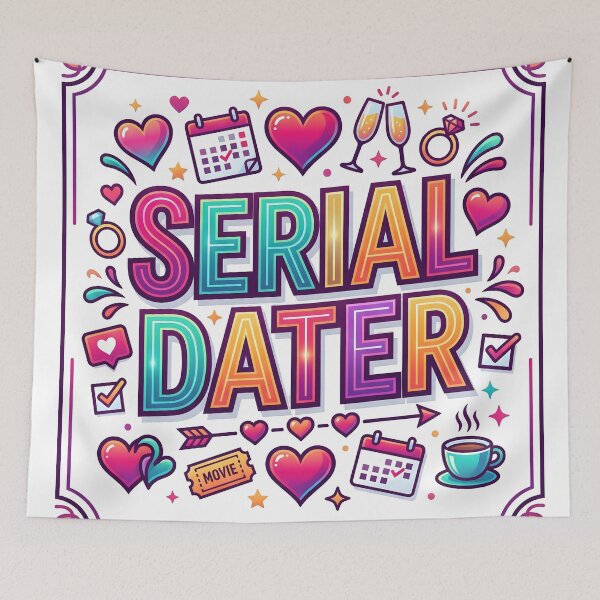 Item preview, dating calendar, engagement ring, champagne glasses, dating advice, dating designed and sold by TrueArtVibes.