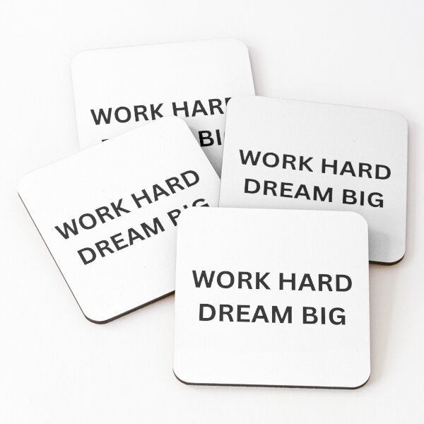 Item preview, Work Hard Dream Big Motivational Typography designed and sold by ModernMoodCo.