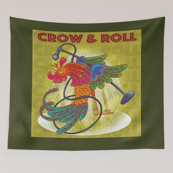 Item preview, Crow and rollo rooster singing designed and sold by Konopikyu.