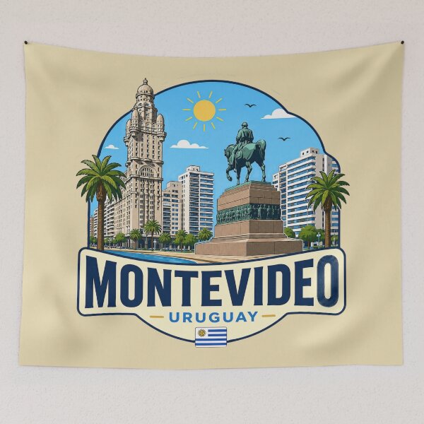 Item preview, Montevideo, Uruguay Cityscape designed and sold by Myra365Art.