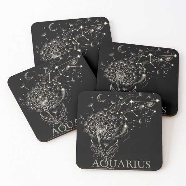 Item preview, Aquarius Zodiac Dandelion Constellation Celestial Art designed and sold by SilentFlower.