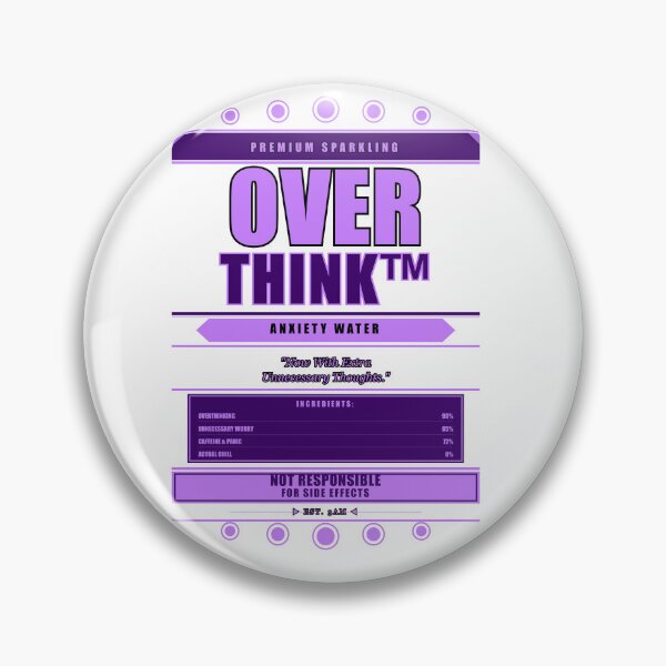 Item preview, Overthink Premium Sparkling Anxiety Water Funny Gift designed and sold by Mega-Shopping.