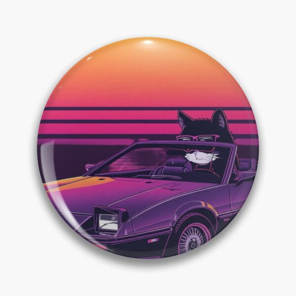 Item preview, Synthwave Cat Driving Retro Sports Car designed and sold by ItzLacarth.