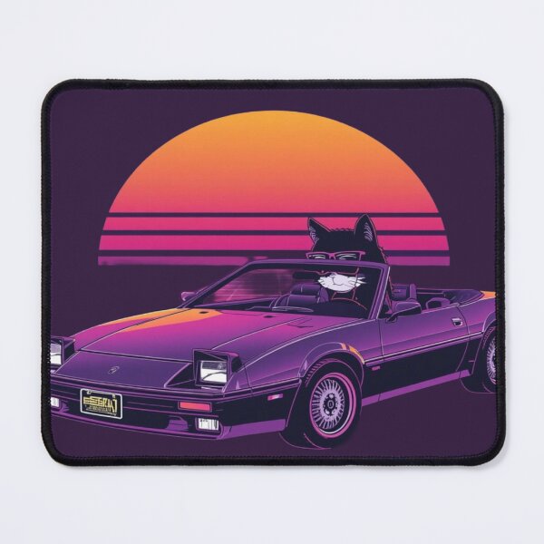 Item preview, Synthwave Cat Driving Retro Sports Car designed and sold by ItzLacarth.