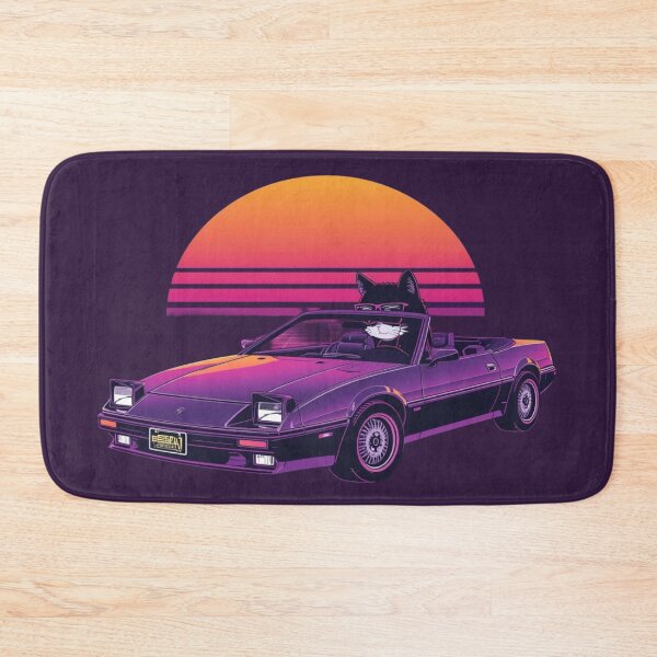 Item preview, Synthwave Cat Driving Retro Sports Car designed and sold by ItzLacarth.