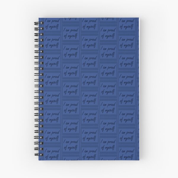 Item preview, Pattern with the inscription "I am proud of myself" in a frame on a blue background designed and sold by Cherevan.