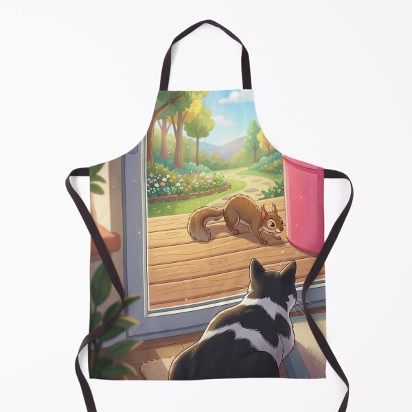 Item preview, The Lookout: A Cat Watching a Squirrel designed and sold by AirCrayons27.