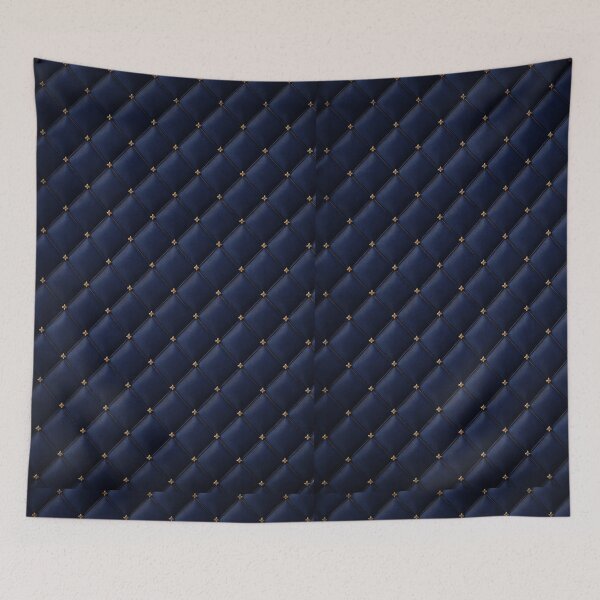 Item preview, Royal Blue Quilted Diamond Pattern – Luxury Tufted Faux Leather Texture designed and sold by Ve state official.