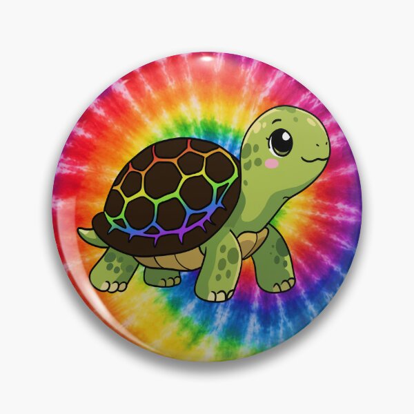 Item preview, Cute Rainbow Pride Tortoise | Kawaii LGBTQ+ Tie Dye designed and sold by velvetearth.