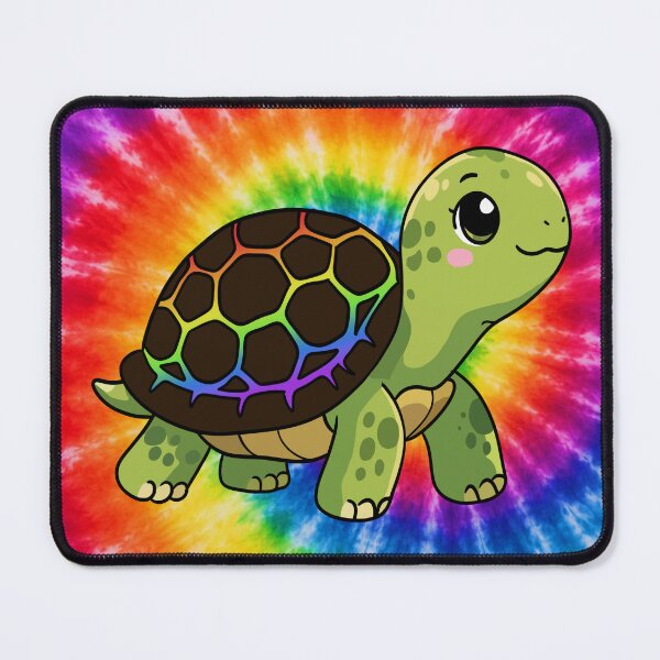 Item preview, Cute Rainbow Pride Tortoise | Kawaii LGBTQ+ Tie Dye designed and sold by velvetearth.