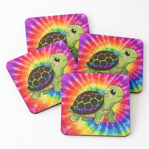 Item preview, Cute Rainbow Pride Tortoise | Kawaii LGBTQ+ Tie Dye designed and sold by velvetearth.