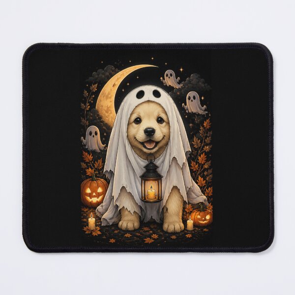Item preview, Cute Ghost Dog Halloween Aesthetic | Spooky Puppy Costume Autumn Art designed and sold by PoojaArtLab.