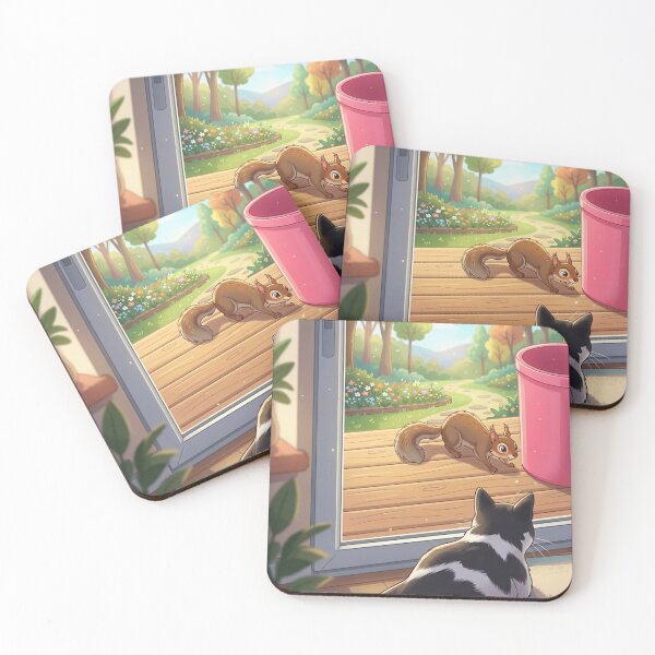 Item preview, The Lookout: A Cat Watching a Squirrel designed and sold by AirCrayons27.
