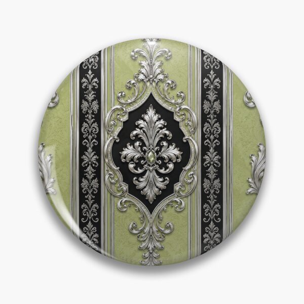 Item preview, Striped Pistachio & Silver Baroque designed and sold by DesignsByPrnces.