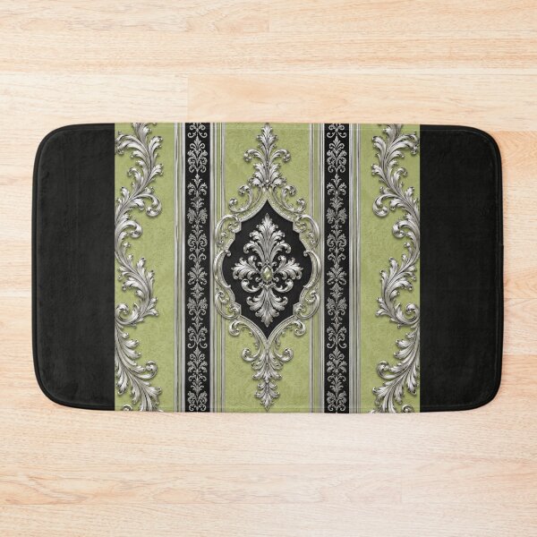 Item preview, Striped Pistachio & Silver Baroque designed and sold by DesignsByPrnces.
