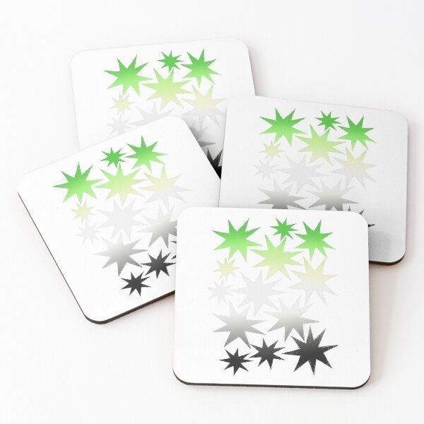 Item preview, Aromantic Pride Stars - Gradient Star Cluster Sticker | LGBTQ Pride Art designed and sold by ghostieking.