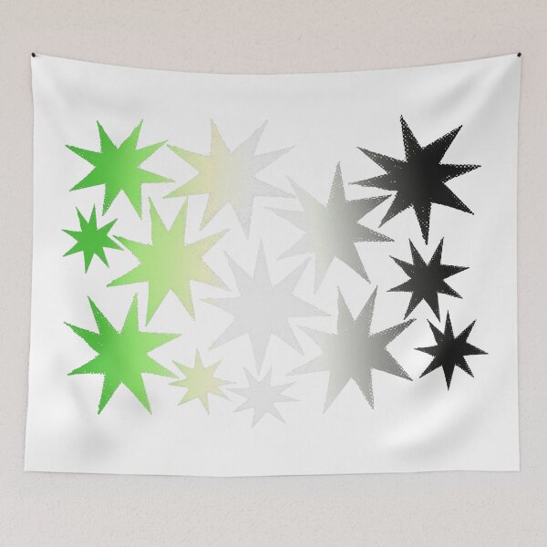 Item preview, Aromantic Pride Stars - Gradient Star Cluster Sticker | LGBTQ Pride Art designed and sold by ghostieking.