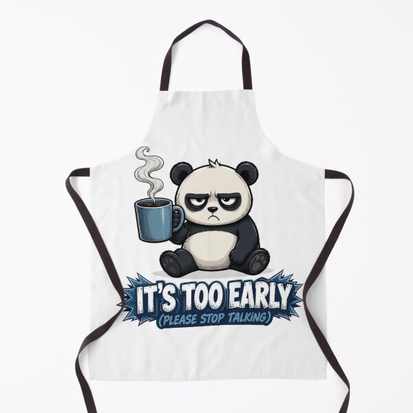 Item preview, Too Early Panda Funny Coffee Lover Design designed and sold by Nano-Threads.