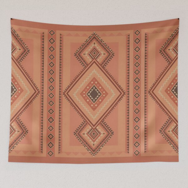 Item preview, Warm Peach Southwestern Tribal Art Illustration designed and sold by arteresting-art.