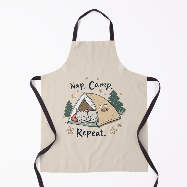 Item preview, A cute sleeping cat in a tent, a classic camping design designed and sold by Ahmed-khafagy.