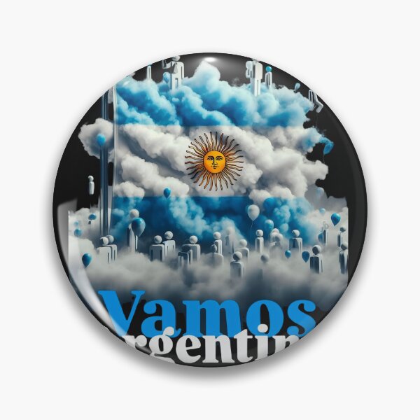 Item preview, Sky Blue Champions Inspired Football Crest – South America Style Badge designed and sold by aminesez22.