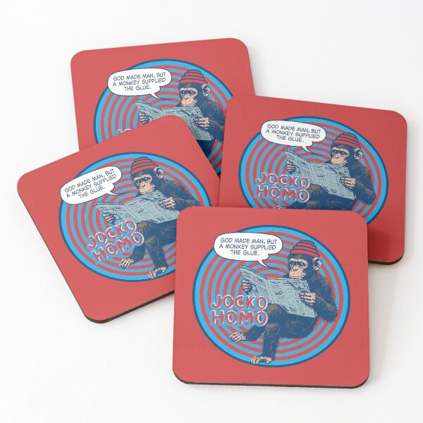 Item preview, God Made man • A Monkey Supplied The Glue • New Wave Pop Art Devolution designed and sold by wmxdesign.