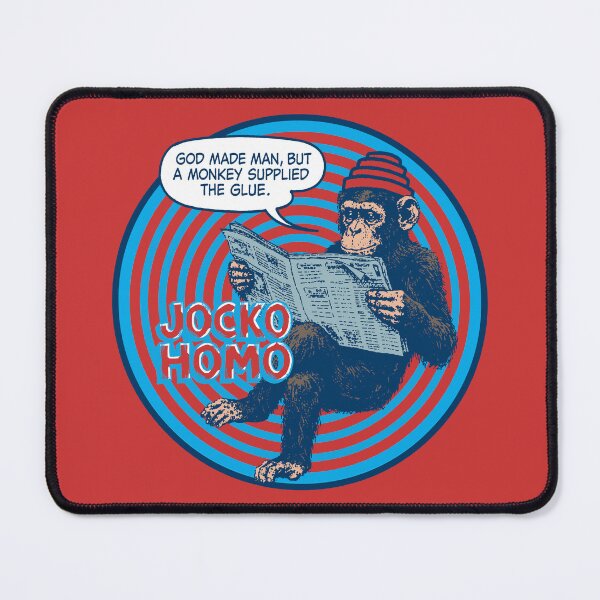 Item preview, God Made man • A Monkey Supplied The Glue • New Wave Pop Art Devolution designed and sold by wmxdesign.