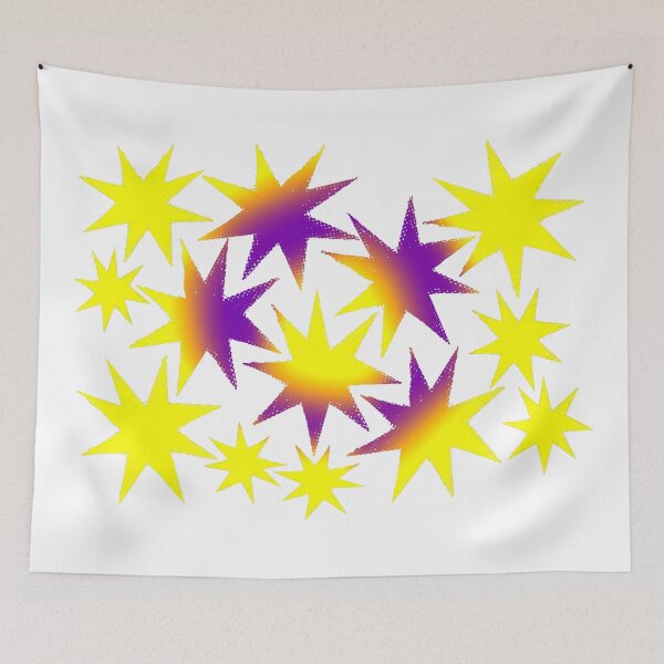 Item preview, Intersex Pride Stars - Gradient Star Cluster Sticker | LGBTQ Pride Art designed and sold by ghostieking.