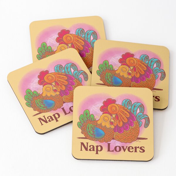 Item preview, Rooster and hen couple nap lovers designed and sold by Konopikyu.
