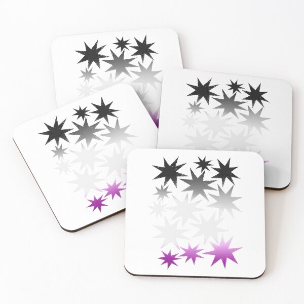Item preview, Asexual Pride Stars - Gradient Star Cluster Sticker | LGBTQ Pride Art designed and sold by ghostieking.
