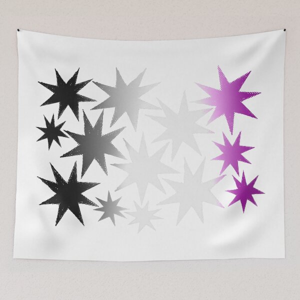 Item preview, Asexual Pride Stars - Gradient Star Cluster Sticker | LGBTQ Pride Art designed and sold by ghostieking.