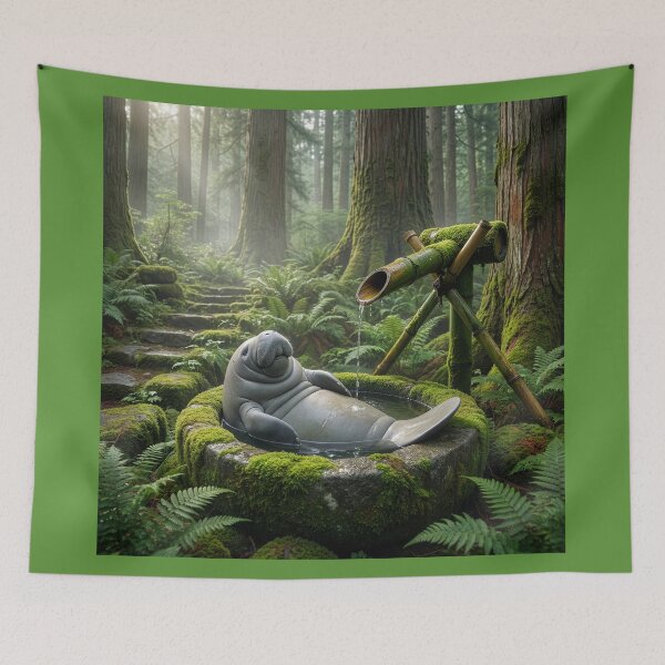 Item preview, Manatee Bathes in Shishi Odoshi designed and sold by Tridentulus.