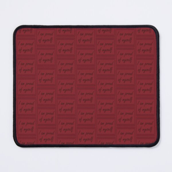 Item preview, Pattern with the inscription "I am proud of myself" in a frame on a red background designed and sold by Cherevan.