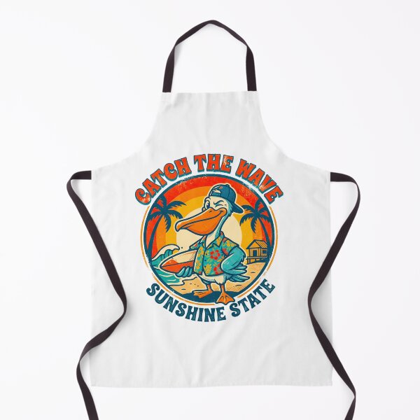 Item preview, Retro Surfing Pelican - Catch The Wave Sunshine State Art designed and sold by fit-and-fine26.