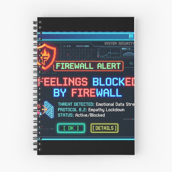 Item preview, Feelings Blocked By Firewall Funny Cyber Security Design designed and sold by afarkar.