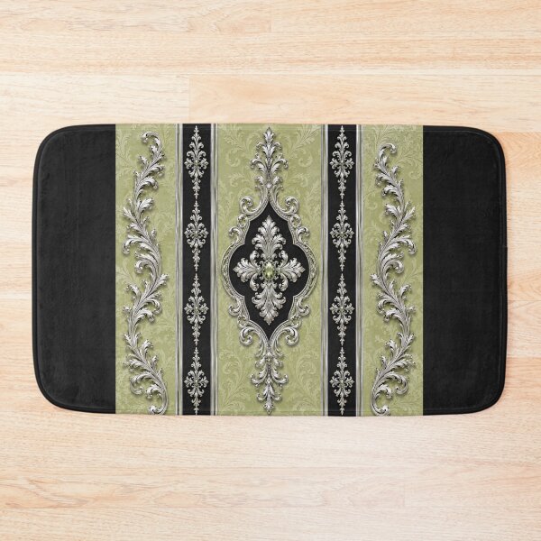 Item preview, Striped Pistachio & Black Silver Baroque designed and sold by DesignsByPrnces.