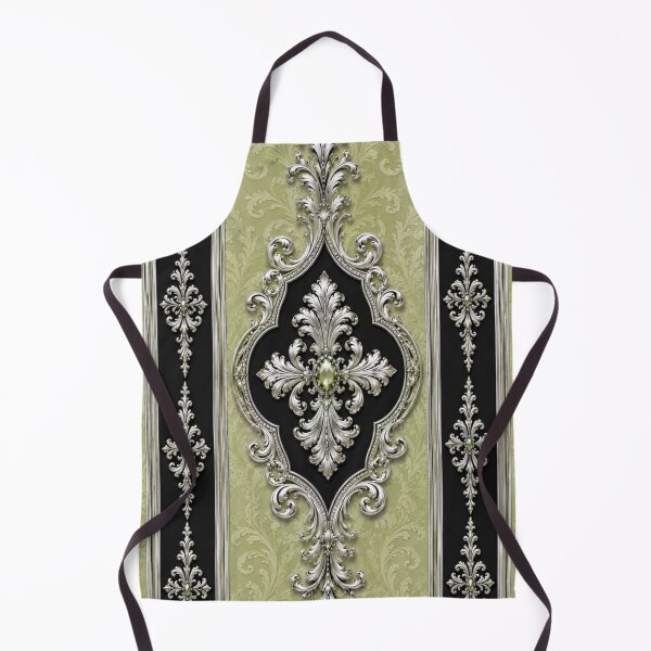 Item preview, Striped Pistachio & Black Silver Baroque designed and sold by DesignsByPrnces.