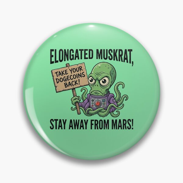 Item preview, Elongated Muskrat stay away from Mars designed and sold by Renaiss&Future.