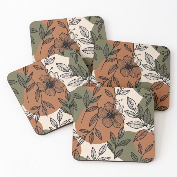 Item preview, Boho Floral Botanical Pattern | Earthy Flower & Leaf Design designed and sold by GalleryPeak.