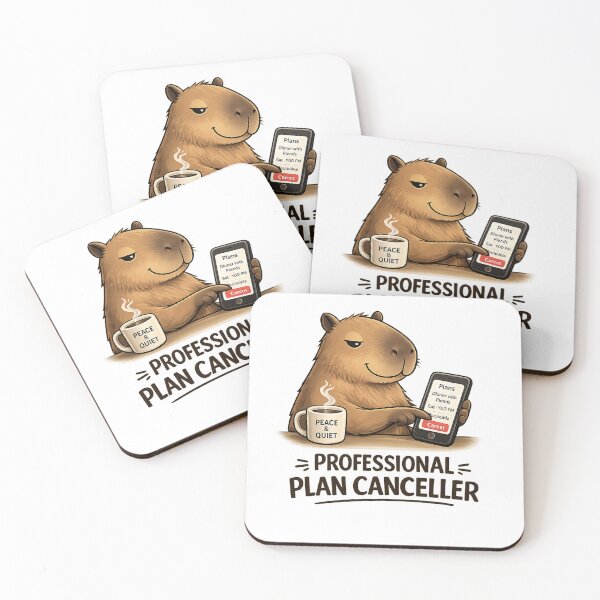Item preview, Funny Capybara Professional Plan Canceller – Introvert Humor Gift designed and sold by Ermicioi.