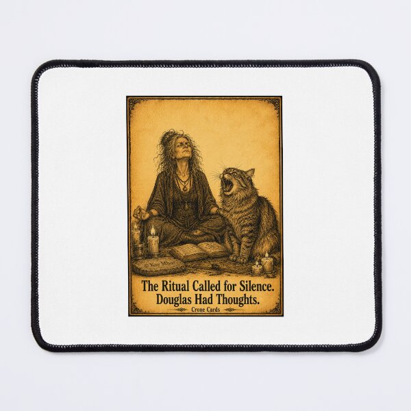 Item preview, Crone Cards — The Ritual Called for Silence. Douglas Had Thoughts. designed and sold by Kay Mhor Studio.