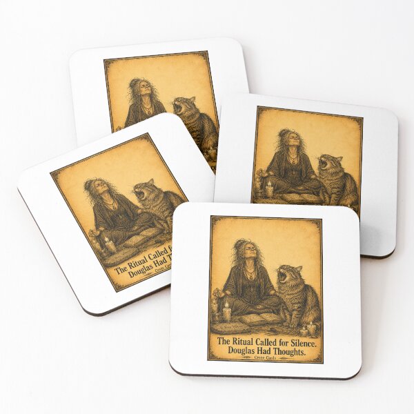 Item preview, Crone Cards — The Ritual Called for Silence. Douglas Had Thoughts. designed and sold by Kay Mhor Studio.