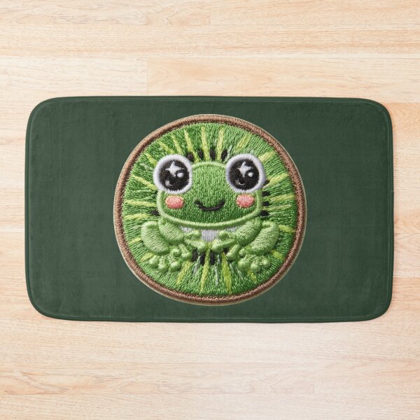 Item preview, Cute Kiwi Frog Embroidery Patch designed and sold by MegaNovaArt.