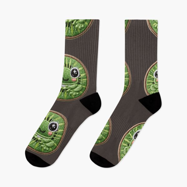Item preview, Cute Kiwi Frog Embroidery Patch designed and sold by MegaNovaArt.