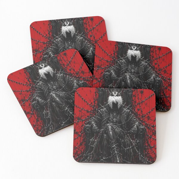 Item preview, Gothic Demon King on Throne - Dark Fantasy Red and Black Anime designed and sold by saamessart.