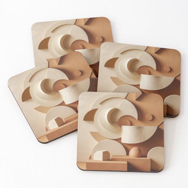 Item preview, Concentric Reliefs Clay Blocks Boho Art designed and sold by EnmarcArt.
