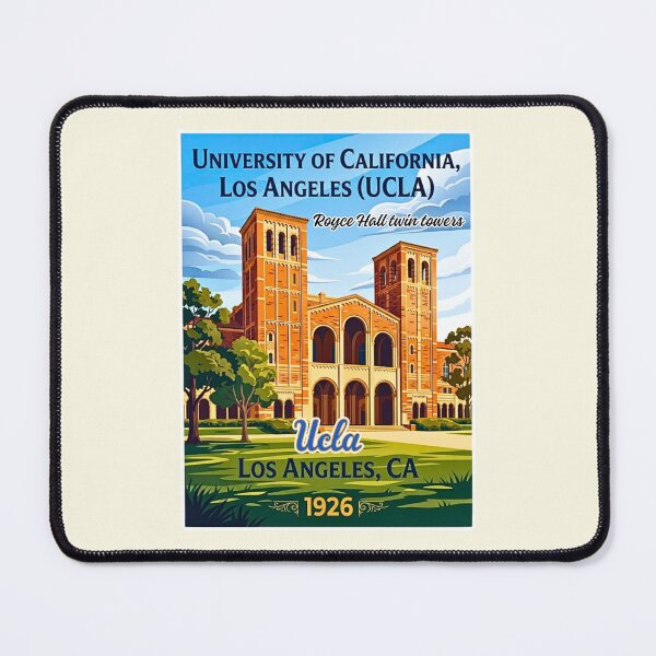 Item preview, University of California, Los Angeles UCLA Royce Hall Vintage Travel Poster designed and sold by EvergreenPark - Tee Studio.