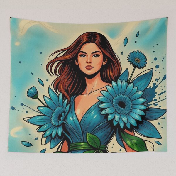 Item preview, Lederbraun Blaue Blume designed and sold by pjd94.